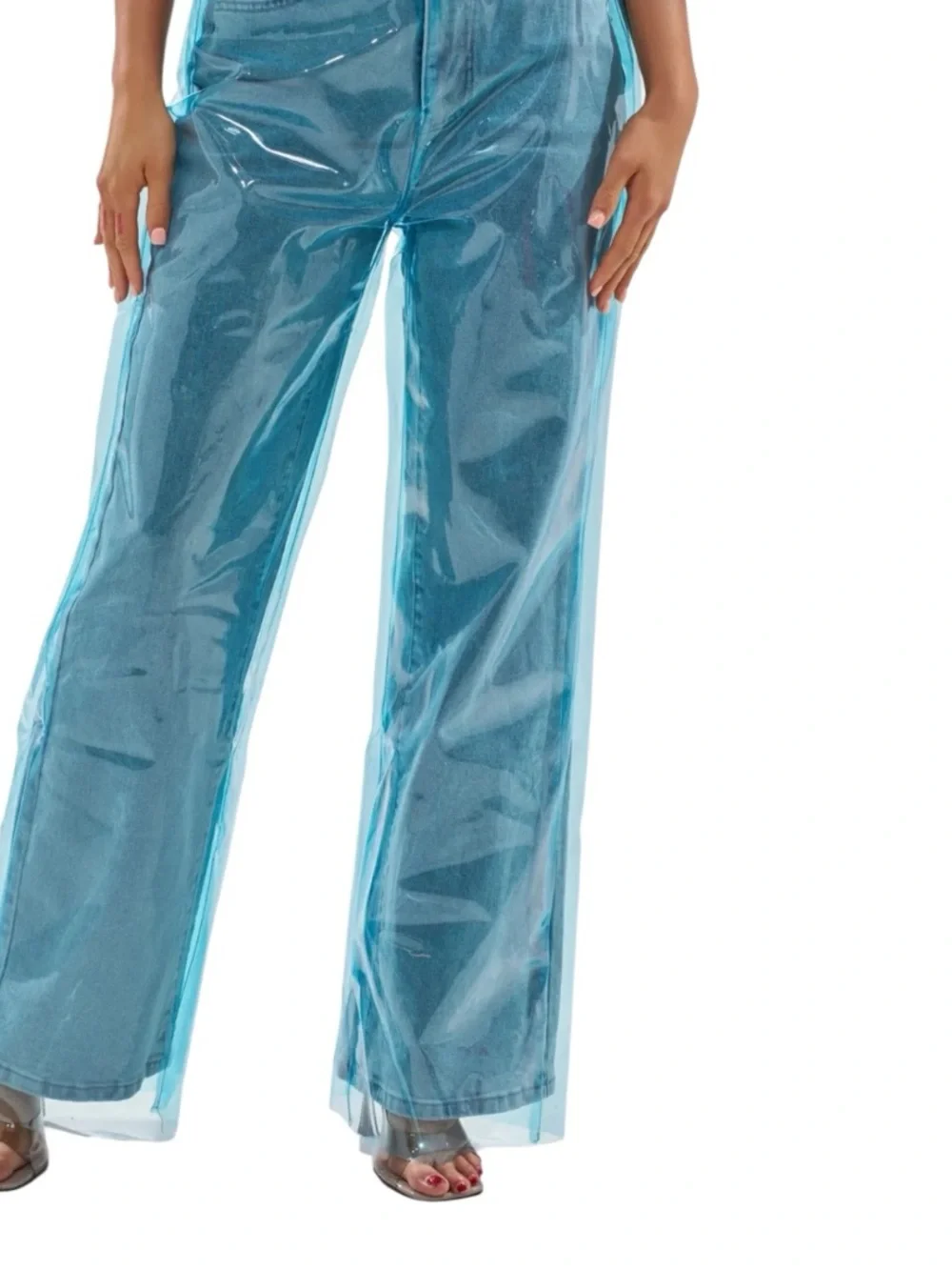 🔥AKIRA ELECTRIC FEEL DENIM WIDE LEG PANTS AND CORSET TOP - SET